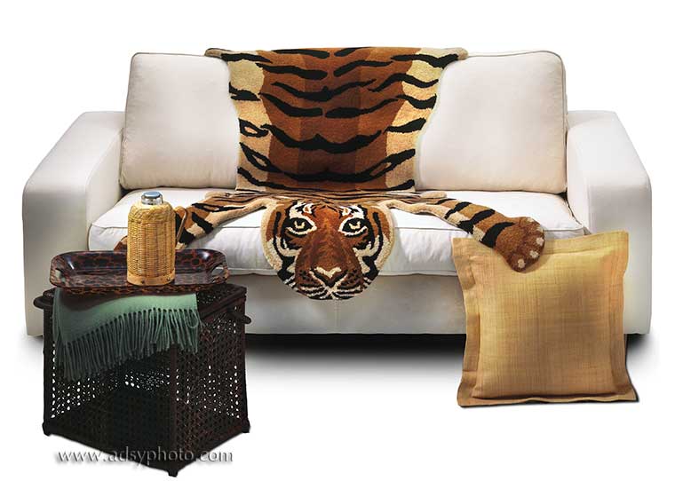 Adsy Bernart photographer still life photography interiour sofa tiger
